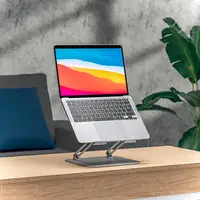 AISENS Soporte de Sobremesa XL 10-17 Ajustable para Portatil / Tablet, Plata