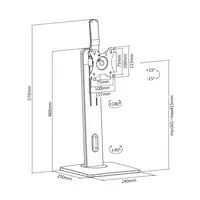 AISENS Soporte De Mesa Pro Contrapeso Giratorio E Inclinable Para Monitor/TV 7kg D