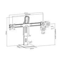 AISENS Soporte De Mesa Pro Contrapeso Giratorio E Inclinable Para 2 Monitores 6kg