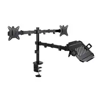 TooQ Soporte de Mesa para 2 Pantallas 17''-32'' y Portátil, Negro