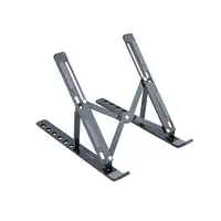 TooQ Soporte Elevador para Portátiles, Tablets, Móviles y Libros, Gris Oscuro