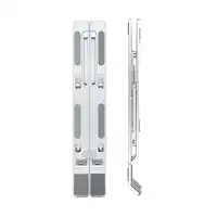 TooQ Soporte Elevador para Portátiles, Tablets, Móviles y Libros, Plata