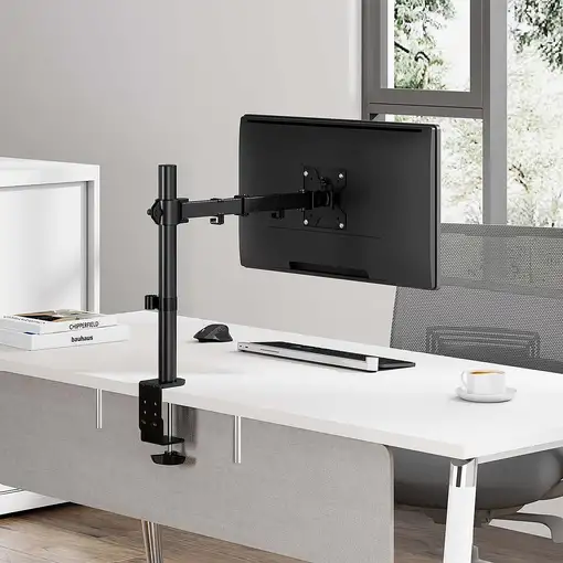 AISENS Soporte de mesa eco giratorio e inclinable para monitor/TV 10kg (3 Pivotes,