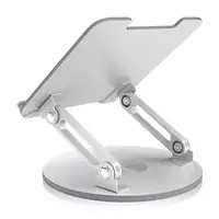 AISENS Soporte de Sobremesa Giratorio Ajustable Para Portatil / Tablet 7-13, Plata