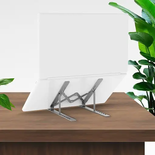 AISENS Soporte de Sobremesa Ajustable para Portatil / Tablet, Gris