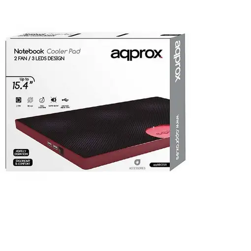 Approx appNBC05R almohadilla fría 39,1 cm (15.4'') Negro, Rojo
