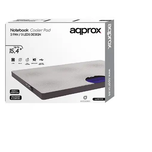 Approx appNBC05W almohadilla fría 39,1 cm (15.4'') Gris, Blanco