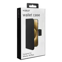 Celly WALLY1080 funda para teléfono móvil 17 cm (6.7'') Funda cartera Negro