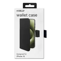 Celly WALLY1078 funda para teléfono móvil 15,5 cm (6.1'') Funda cartera Negro