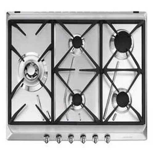 Smeg SRV575GH5 hobs Acero inoxidable Integrado 70 cm Encimera de gas 5 zona(s)
