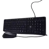 Ewent EW3006 teclado Ratón incluido Oficina USB QWERTY Español Negro