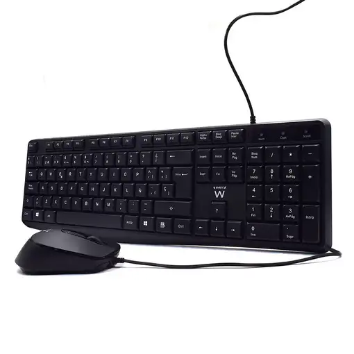 Ewent EW3006 teclado Ratón incluido Oficina USB QWERTY Español Negro