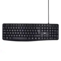 Ewent EW3001 teclado Oficina USB QWERTY Español Negro