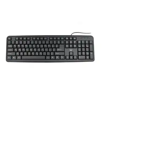 Ewent EW3112 teclado Oficina USB + PS/2 QWERTY Portugués Negro