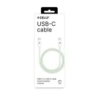 Celly USBCUSBCCOTTGN cable USB 1,5 m USB C Verde, Blanco