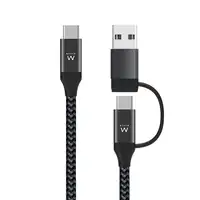 Ewent EW9918 cable USB USB 3.2 Gen 1 (3.1 Gen 1) 1 m USB C Negro
