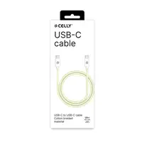 Celly USBCUSBCCOTTYL cable USB 1,5 m USB C Blanco, Amarillo