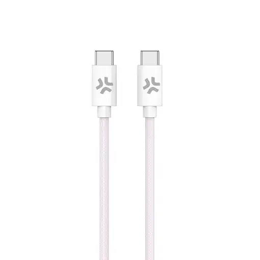 Celly USBCUSBCCOTTPK cable USB 1,5 m USB C Rosa, Blanco