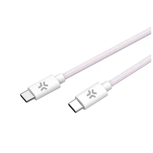 Celly USBCUSBCCOTTPK cable USB 1,5 m USB C Rosa, Blanco