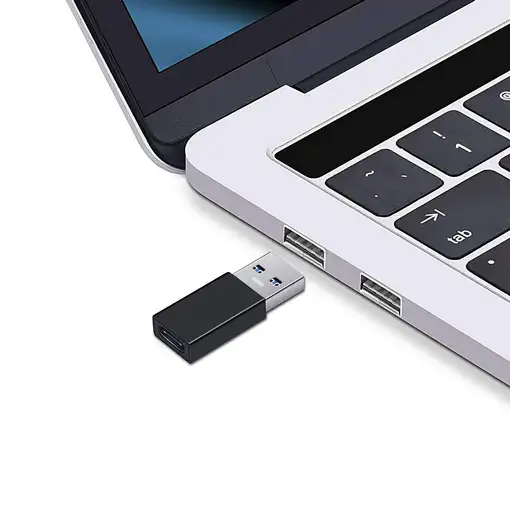 Ewent EW9650 cambiador de género para cable USB Type-A USB Type-C Negro