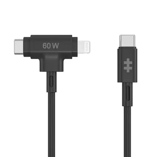 HYPER HyperJuice cable USB USB 2.0 1,5 m USB C USB C/Lightning Negro