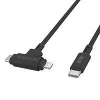 HYPER HyperJuice cable USB USB 2.0 1,5 m USB C USB C/Lightning Negro