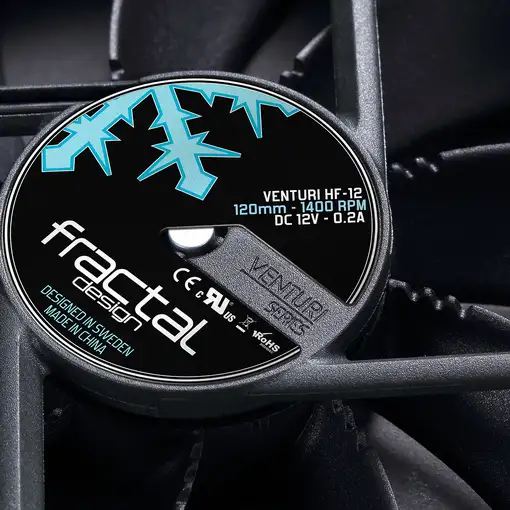 Fractal Design Venturi HP-14 PWM Carcasa del ordenador Ventilador 14 cm Negro, Gri
