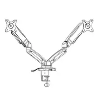 Ewent EW1516 soporte para monitor 81,3 cm (32'') Escritorio Negro