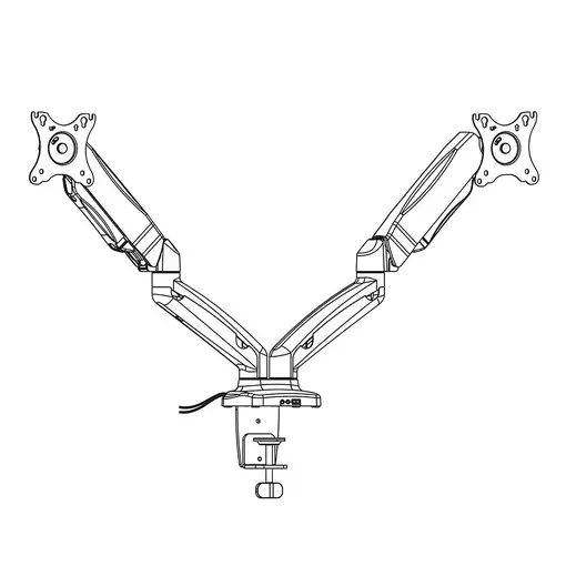 Ewent EW1516 soporte para monitor 81,3 cm (32'') Escritorio Negro