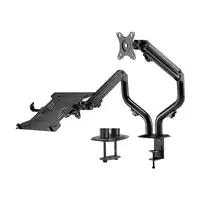 AISENS Soporte de Mesa Contrapeso Giratorio e Inclinable para Portatil y Monitor/T