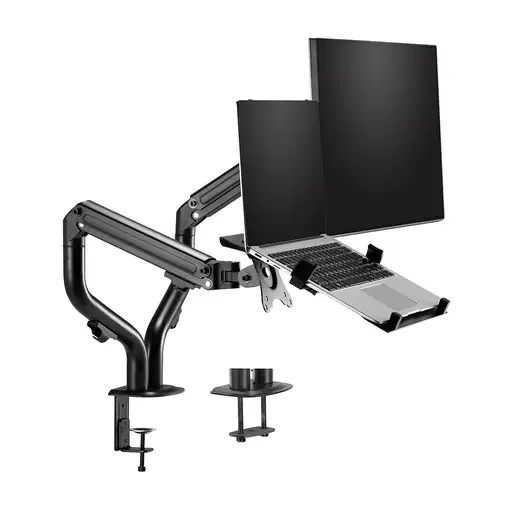 AISENS Soporte de Mesa Contrapeso Giratorio e Inclinable para Portatil y Monitor/T