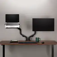AISENS Soporte de Mesa Contrapeso Giratorio e Inclinable para Portatil y Monitor/T