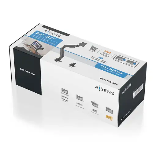 AISENS Soporte de mesa pro contrapeso giratorio e inclinable para monitor/TV 27kg