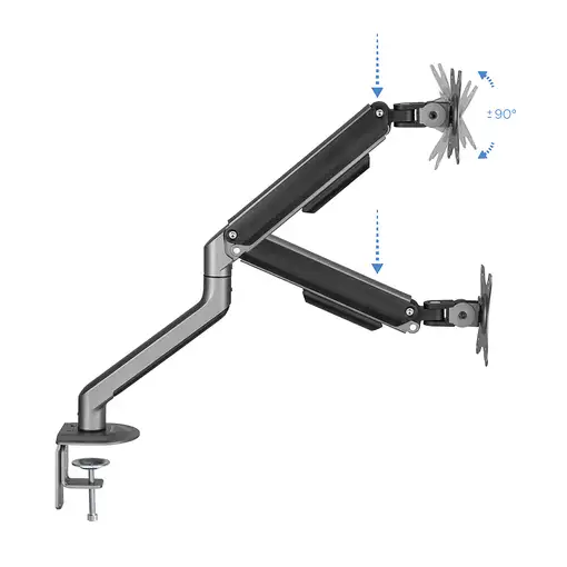 TooQ DB4032TNR-G soporte para monitor 81,3 cm (32'') Escritorio Negro