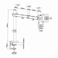 AISENS DT32TSR-039 soporte para monitor 81,3 cm (32'') Escritorio Negro