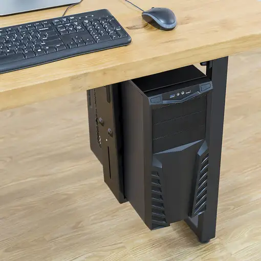Ewent EW1293 soporte de CPU Soporte para instalación de CPU bajo mesa Negro
