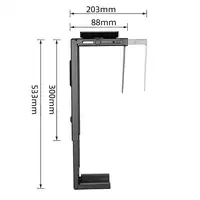 Ewent EW1293 soporte de CPU Soporte para instalación de CPU bajo mesa Negro