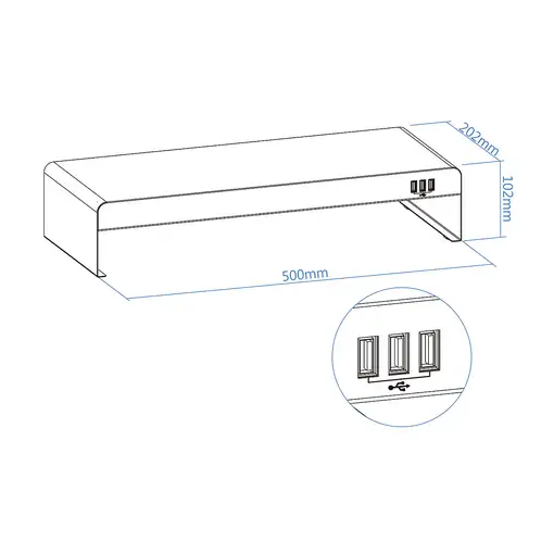 TooQ TQMR0124 soporte para monitor Escritorio Negro