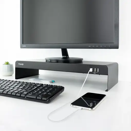 TooQ TQMR0124 soporte para monitor Escritorio Negro