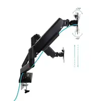 TooQ DB1434TNR-B soporte para monitor 86,4 cm (34'') Escritorio Negro