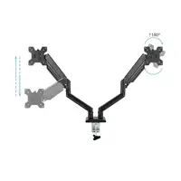 TooQ DB1434TNR-B soporte para monitor 86,4 cm (34'') Escritorio Negro