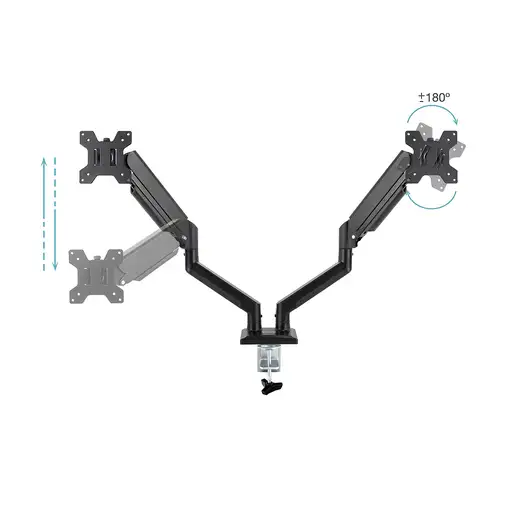 TooQ DB1434TNR-B soporte para monitor 86,4 cm (34'') Escritorio Negro