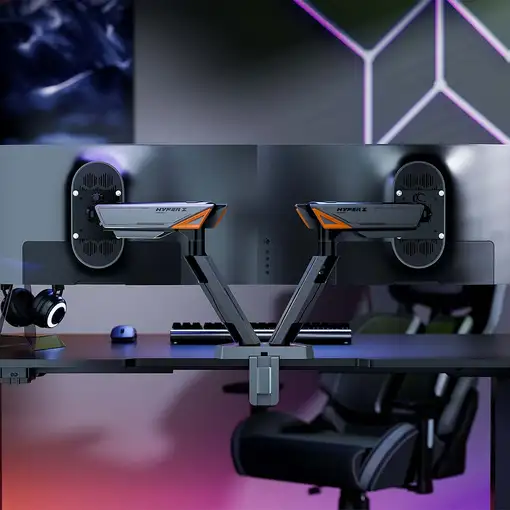 AISENS DT38TSRRGB-349 soporte para monitor 96,5 cm (38'') Escritorio Negro, Blanco