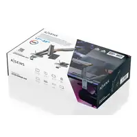 AISENS DT38TSRRGB-349 soporte para monitor 96,5 cm (38'') Escritorio Negro, Blanco