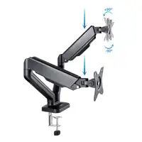 TooQ Soporte de Mesa para 2 Pantallas 17''-32'', Negro