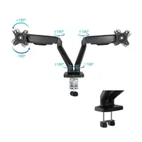 TooQ Soporte de Mesa para 2 Pantallas 17''-32'', Negro