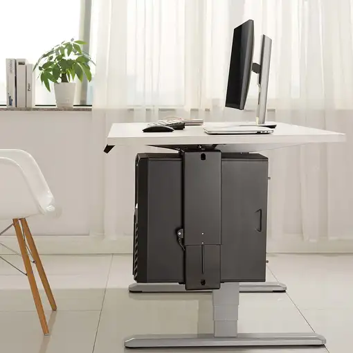 AISENS Soporte Giratorio y Altura Personalizable para CPU por Debajo de Escritorio