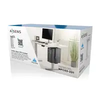 AISENS Soporte Giratorio y Altura Personalizable para CPU por Debajo de Escritorio