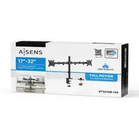 AISENS Soporte de Mesa ECO Giratorio e Inclinable para Monitor/TV 9Kg (3 Pivotes,