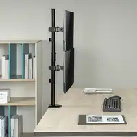 AISENS Soporte de mesa eco giratorio e inclinable para 2 Monitor/TV 9kg de 17-32,
